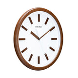 QXA681B Minimalistic White and Brown Clock