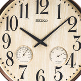 QXA783B Contemporary Clock with Hygrometer and Thermometer