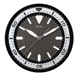 QXA791T Black-White Textured Dial Clock