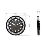 QXA791T Black-White Textured Dial Clock