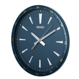 QXA802L Blue Clock with Textured Dial