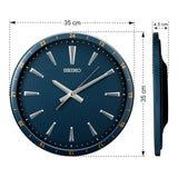 QXA802L Blue Clock with Textured Dial