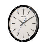 QXA802J White Clock with Textured Dial
