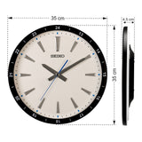 QXA802J White Clock with Textured Dial