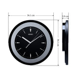 QXA812S Black-White Dial Clock with Hour Marker