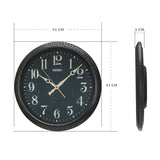 QXA815K Black Contemporary Decor Clock