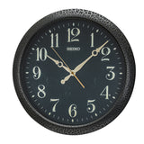 QXA815K Black Contemporary Decor Clock