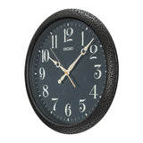QXA815K Black Contemporary Decor Clock