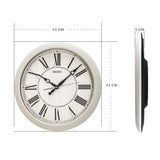 QXA815W White Contemporary Decor Clock