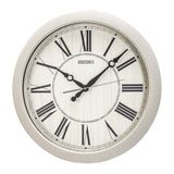 QXA815W White Contemporary Decor Clock