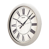 QXA815W White Contemporary Decor Clock