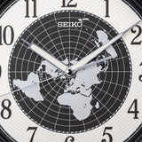 QXA825S Black & Grey World Map Clock