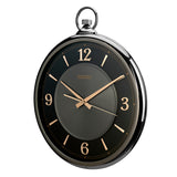 QXA843K Contemporary Black-Grey Décor Clock