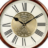 QXA837B Classic Patterned Gold Dial Clock