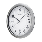 QXA754S Silver Case Wall Clock