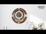 QXM613B Gold and Brown Melodies in Motion Clock