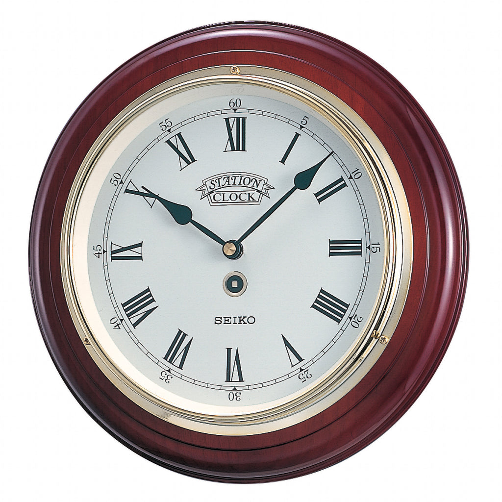 QXA144B Alder Wood Clock with Roman Numerals