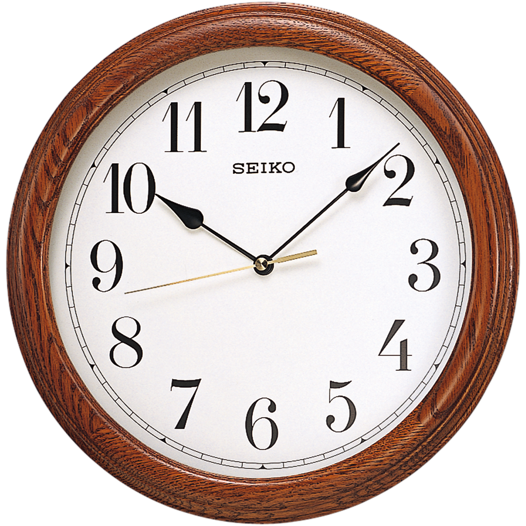 Oak Wood Wall Clock QXA153B