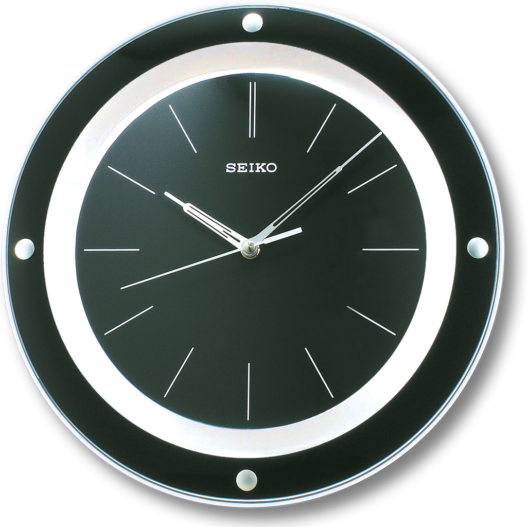 QXA314J black dial wall clock