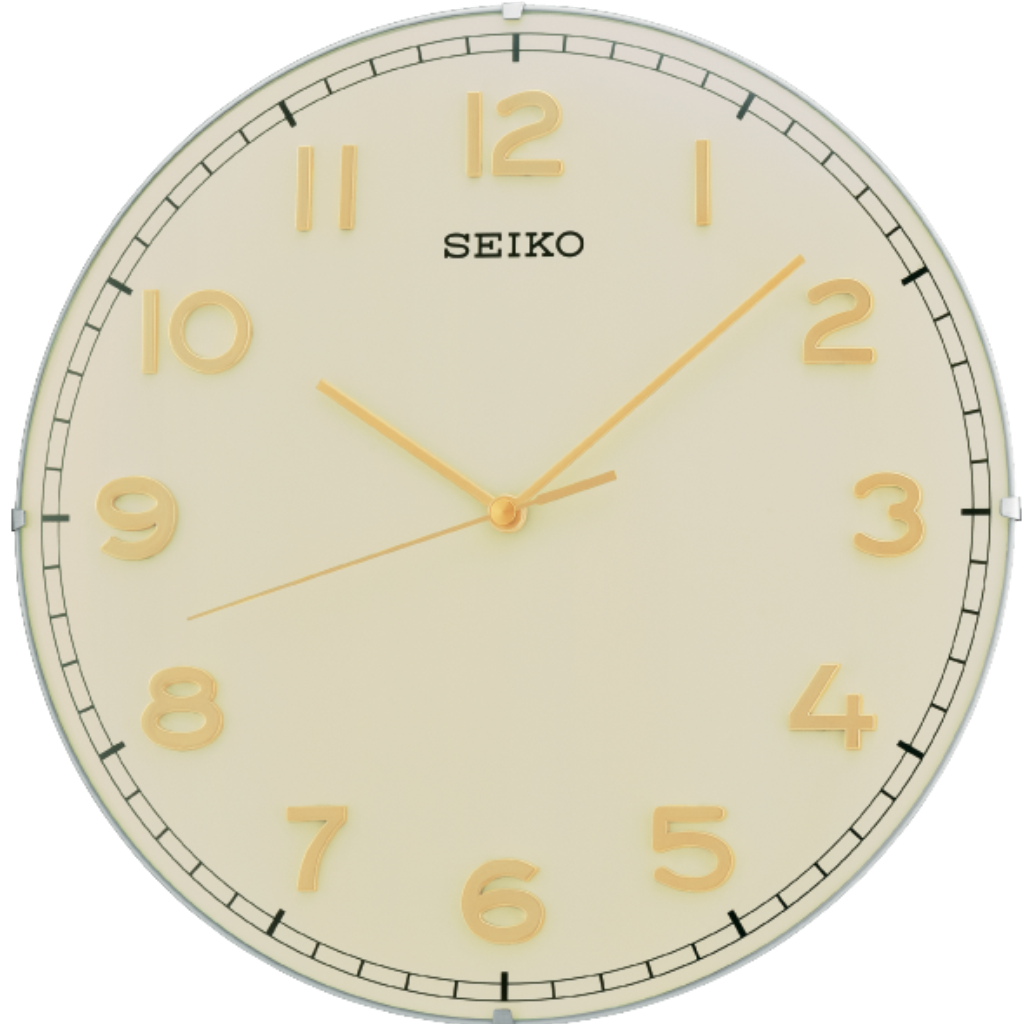 Beige dial with 3D numerals and beautiful Clock Design.
