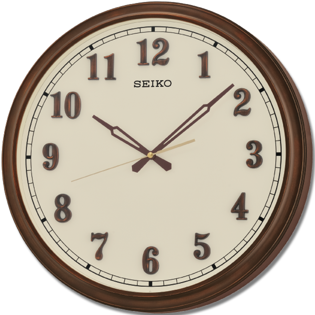 Elegant Copper coloured wall clock with Beige dial QXA632B