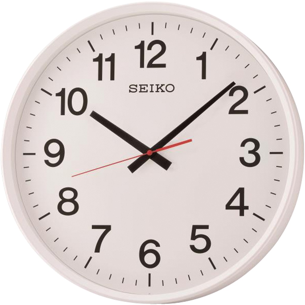 Large elegantly designed white dial clock QXA700W