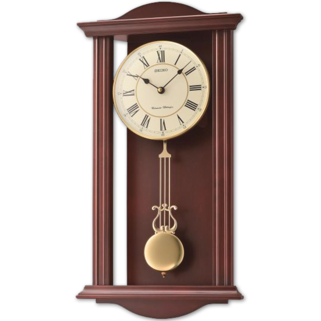 SEIKO ONLINE STORE QXH072B Dual Chime Musical Oak Wood Pendulum Clock