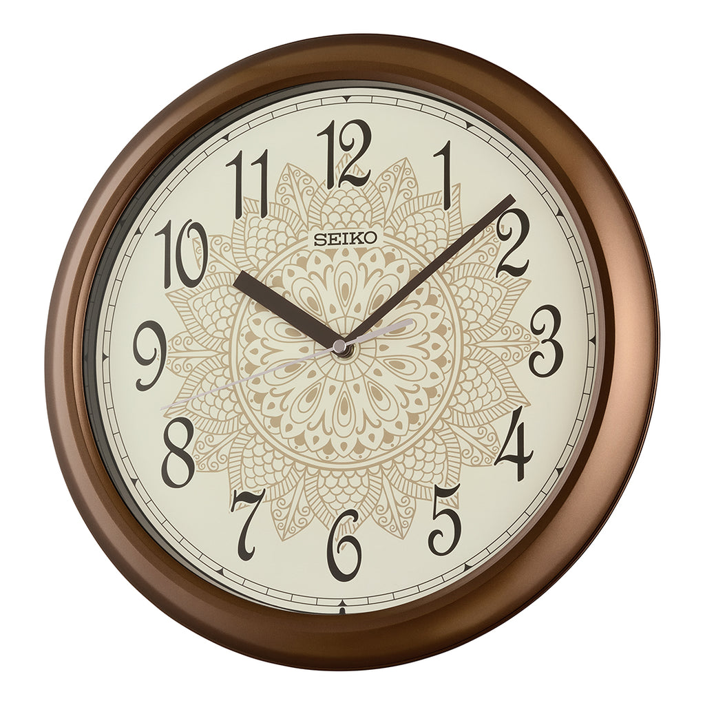 QHA018BN Heritage Floral Bronze Clock – SEIKO CLOCKS INDIA