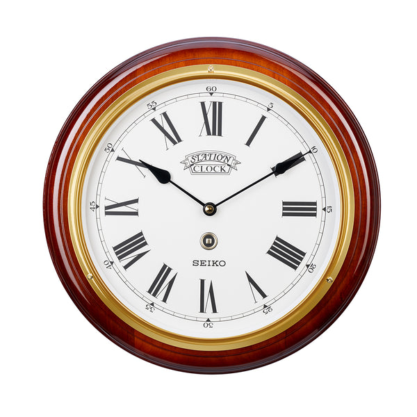 QXA143B Alder Wood Clock with Roman Numerals