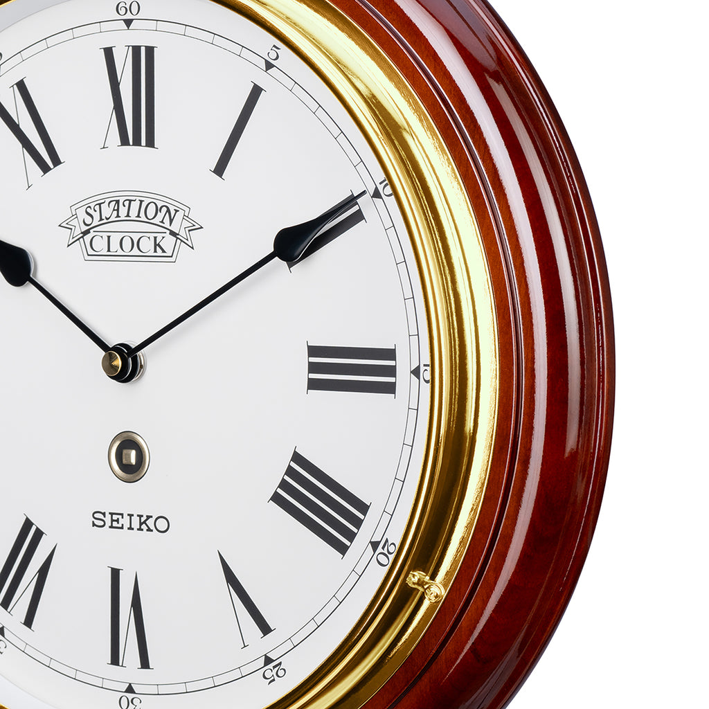 QXA143B Alder Wood Clock with Roman Numerals