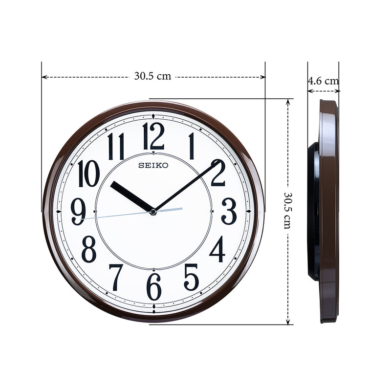 QXA756B  Brown Dial Clock