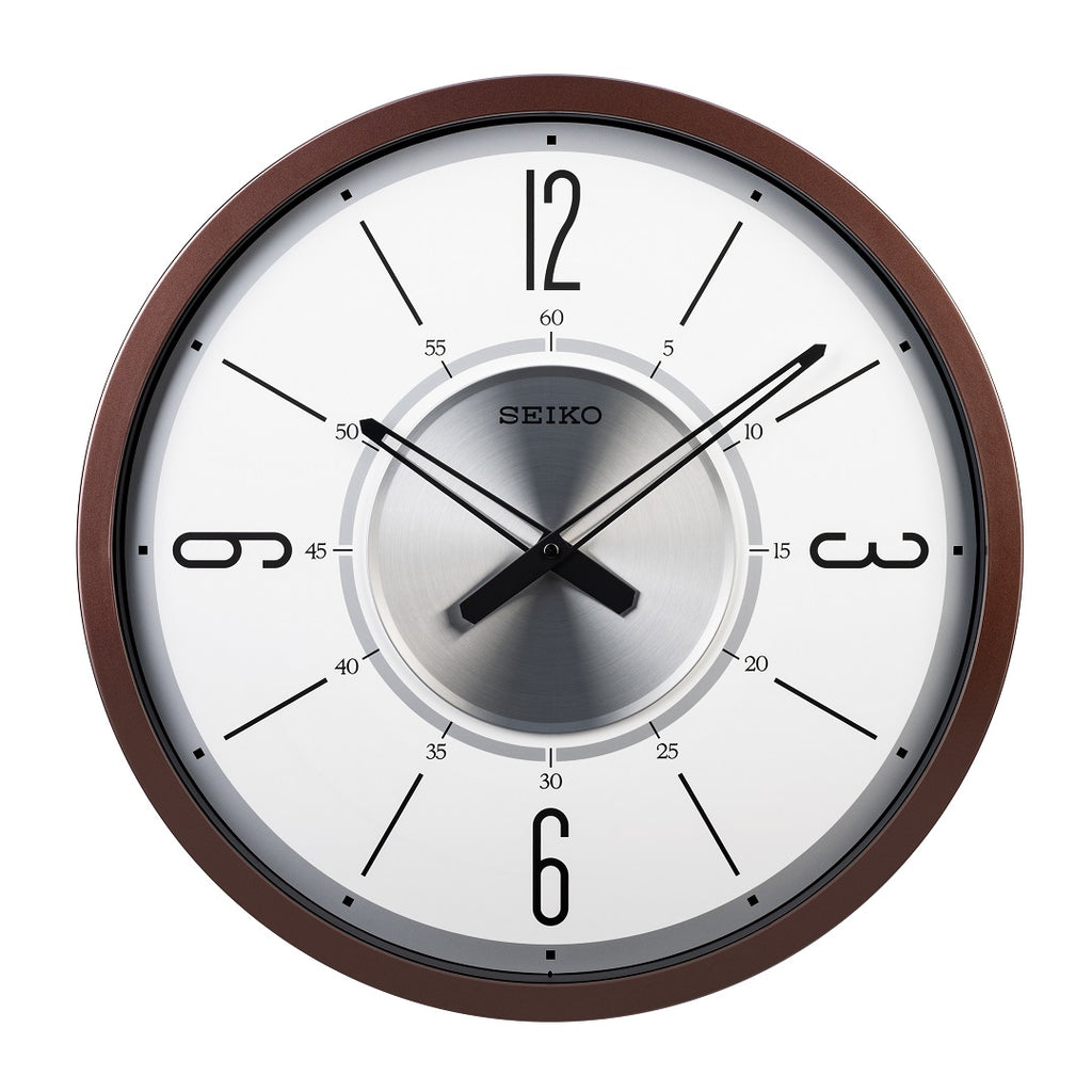 QXA759B  Brown Large Dial Decor Clock