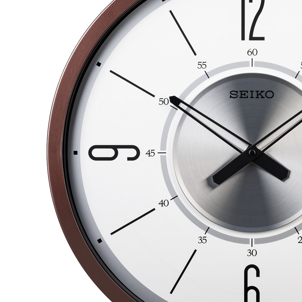 QXA759B  Brown Large Dial Decor Clock