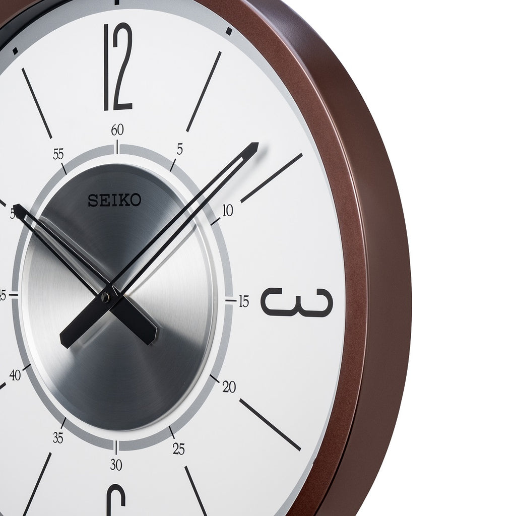 QXA759B  Brown Large Dial Decor Clock