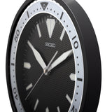 QXA791T Black-White Textured Dial Clock