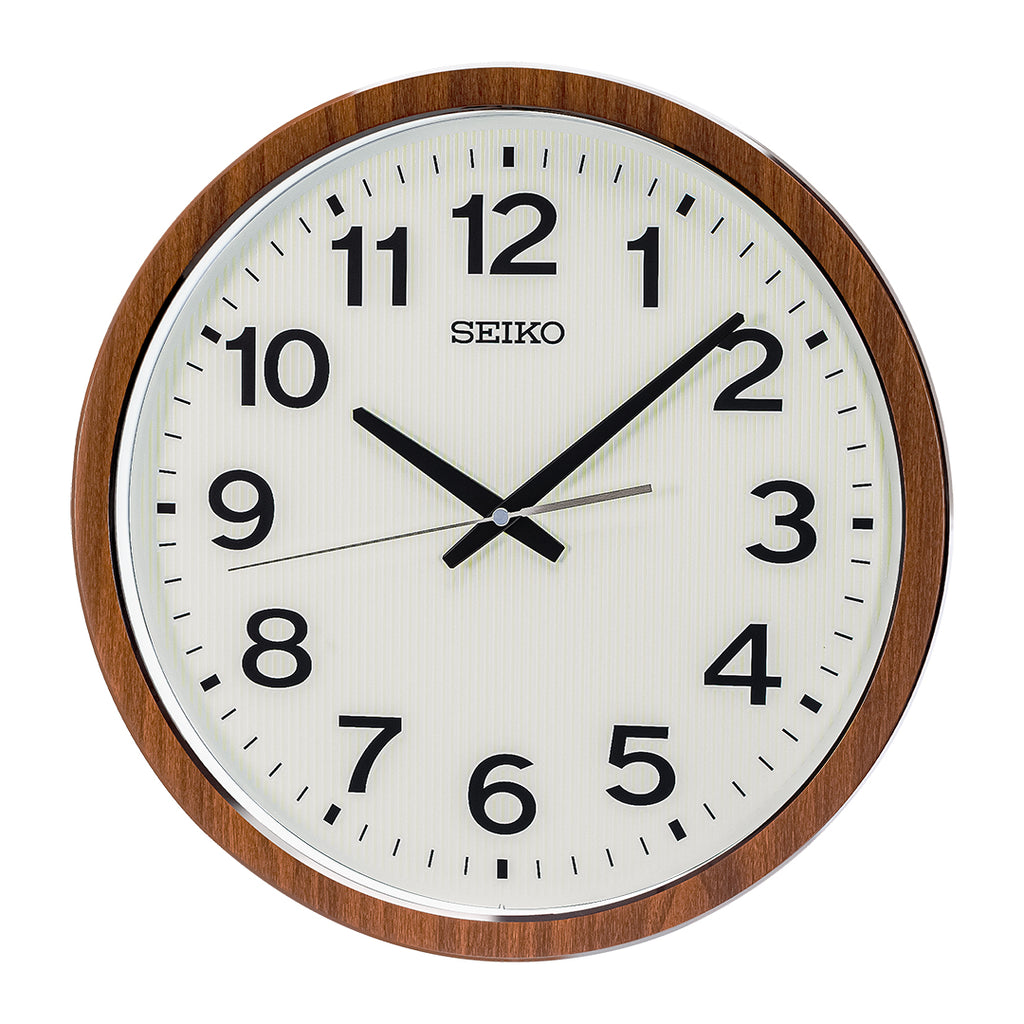 QXA799B Brown Case Wall Clock