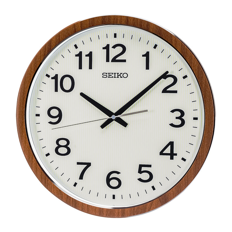 QXA799B Brown Case Wall Clock