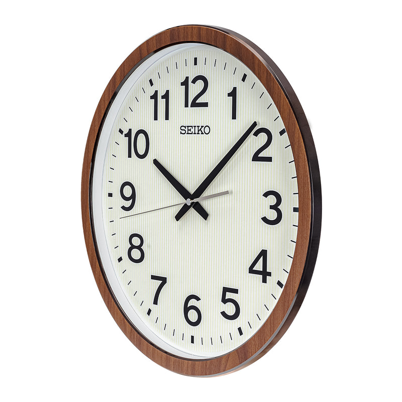 QXA799B Brown Case Wall Clock