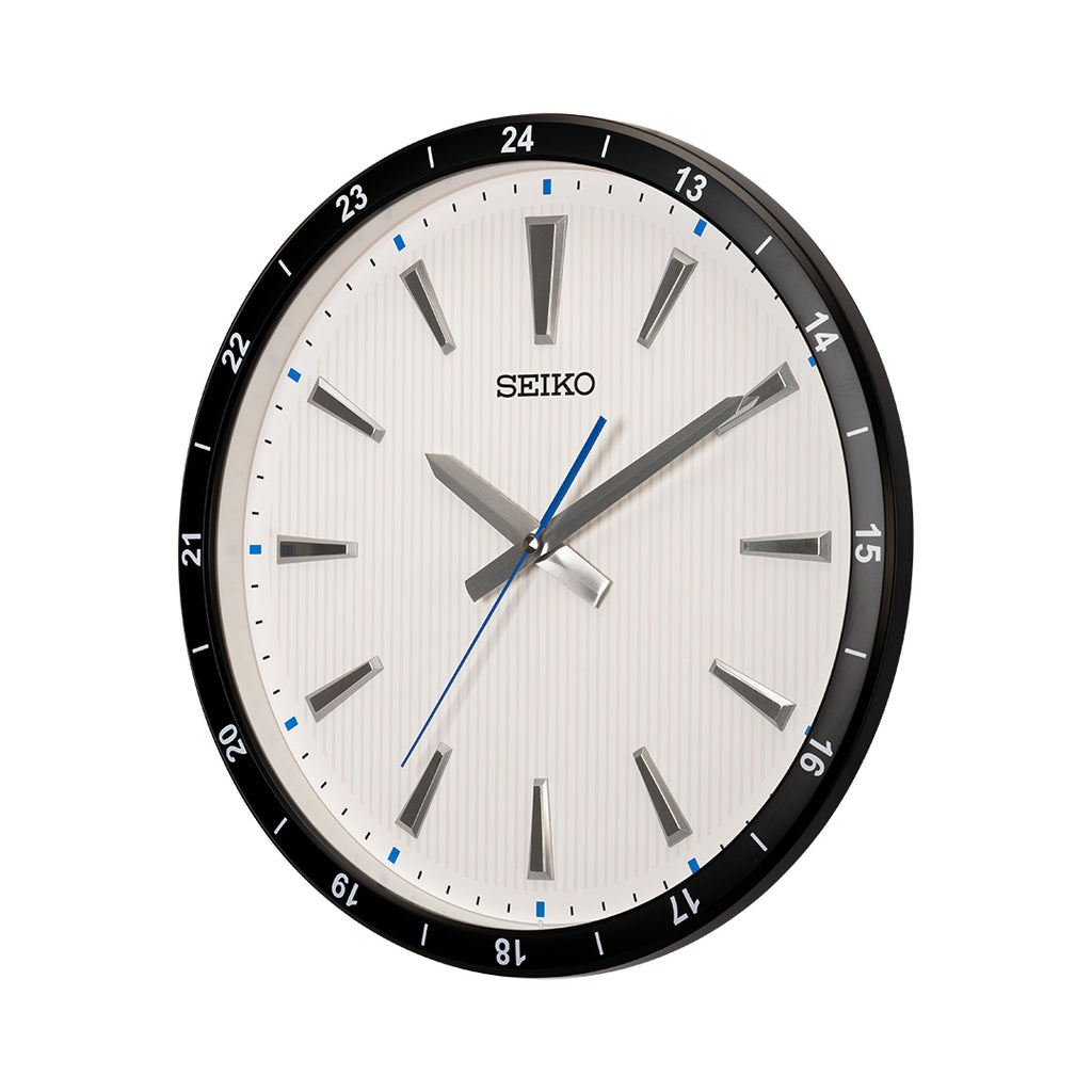 QXA802J White Clock with Textured Dial