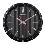 QXA802K Black Clock with Textured Dial