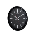 QXA802K Black Clock with Textured Dial