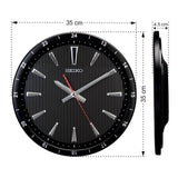 QXA802K Black Clock with Textured Dial