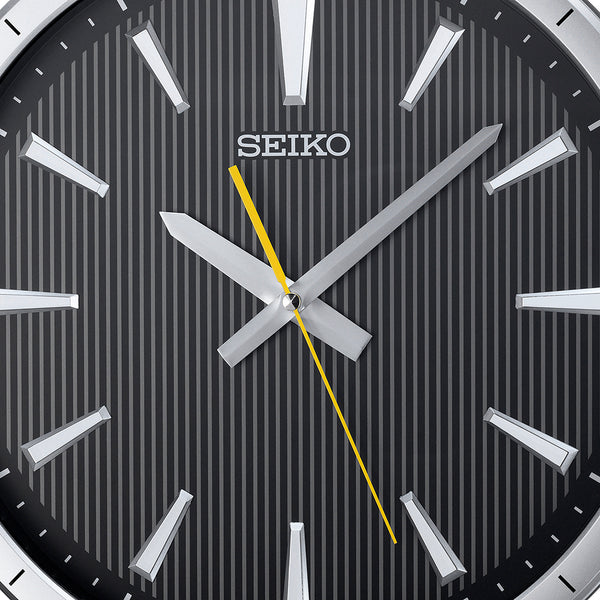 QXA802S Black Striped Dial Decor Clock