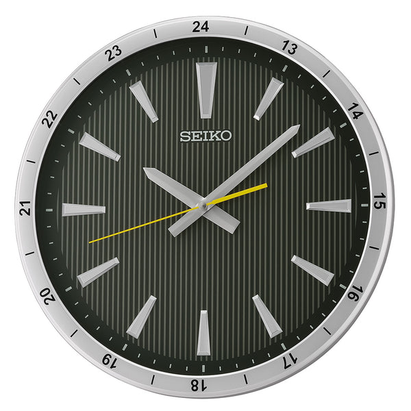 QXA802S Black Striped Dial Decor Clock
