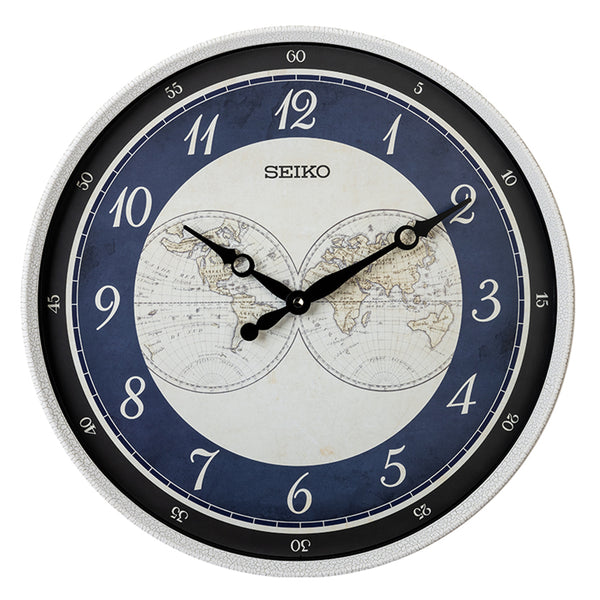 QXA803W Large World Map Clock