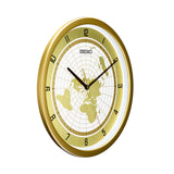 QXA814G Hazlenut Dial World Map Clock