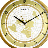 QXA814G Hazlenut Dial World Map Clock