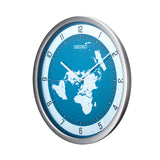 QXA814S Peacock Blue Dial World Map Clock