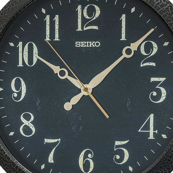 QXA815K Black Contemporary Decor Clock