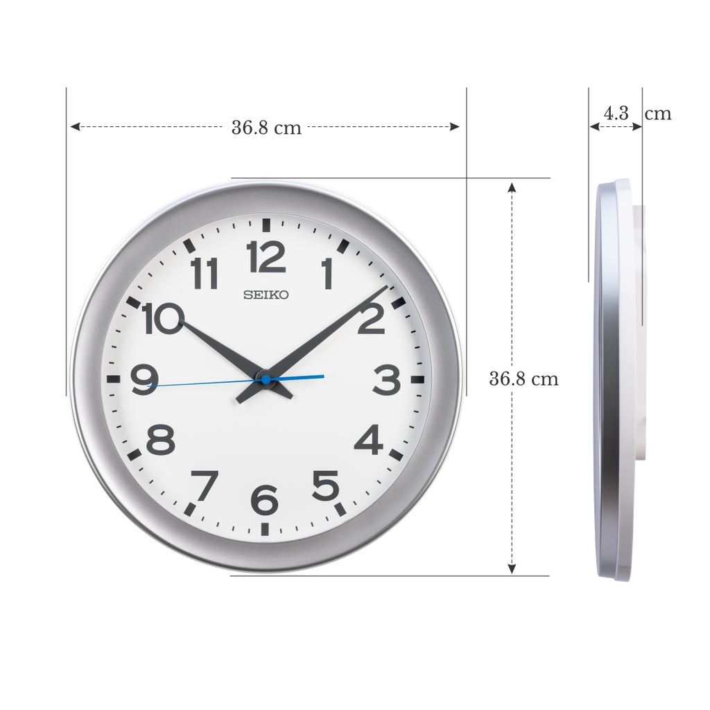QXA835S White Dial Clock with Blue Quite Sweep Second Hand